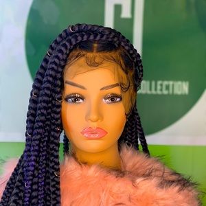 Authentic full lace braided wig 26”